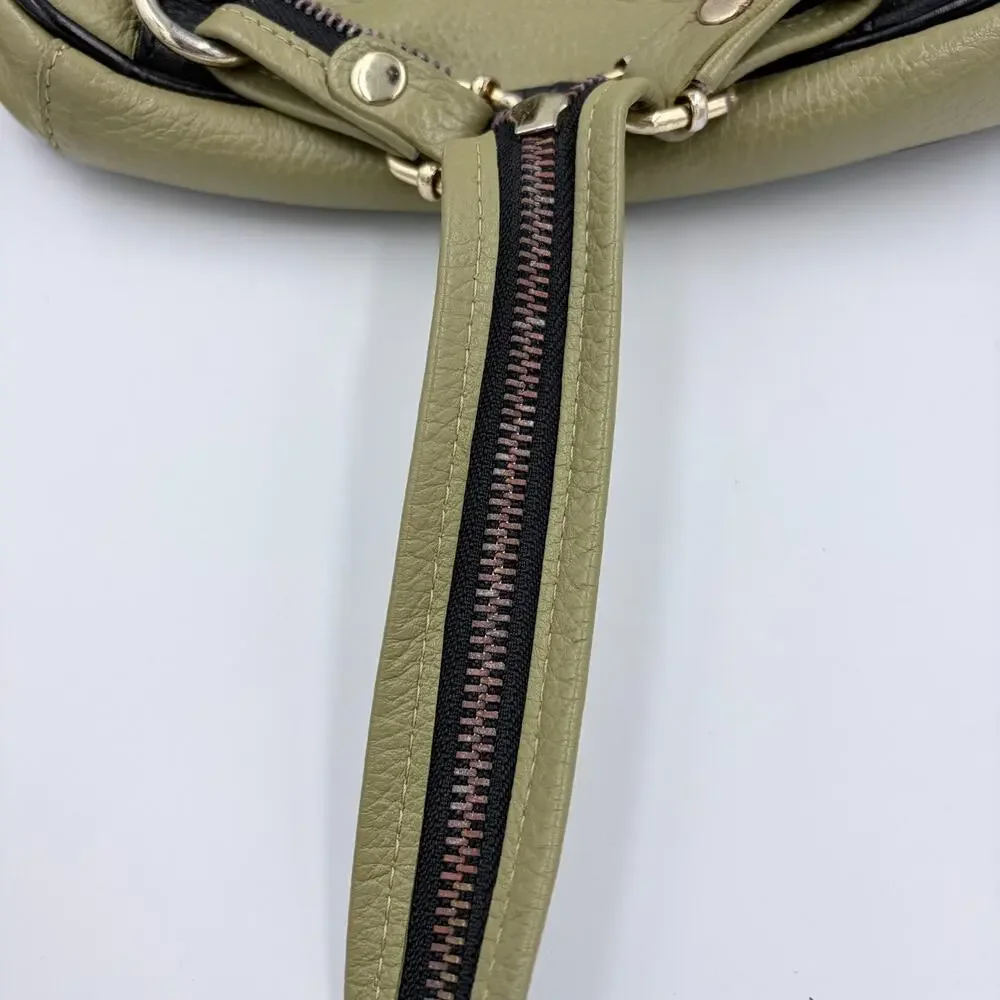 Valentina Women's Pebbled Leather Mini Backpack Green y2k